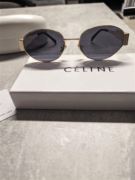 Celine Triomphe Gold Sunglasses from Sunglassesluxu : .